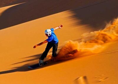 Sandboarding In Merzouga Sahara Desert